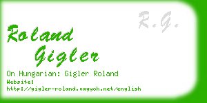 roland gigler business card